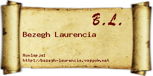 Bezegh Laurencia névjegykártya